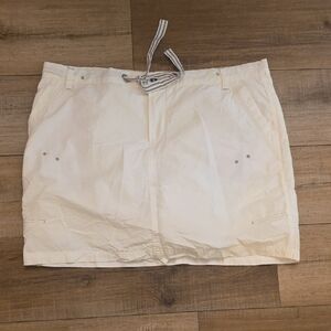 Columbia Cream Drawstring Cotton Skirt
